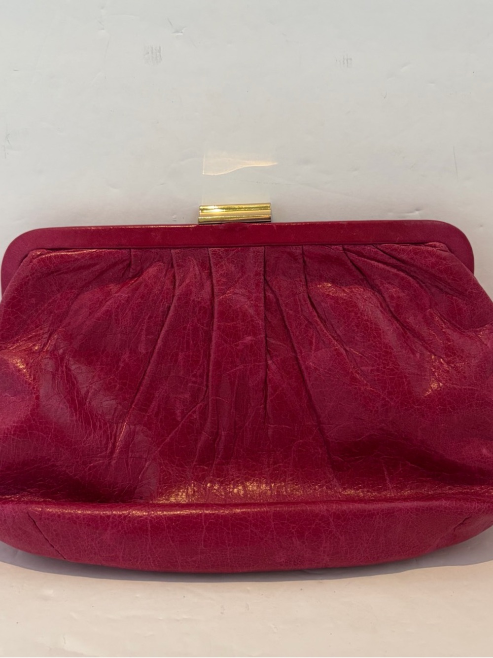 Vtg Hobo The Original Soft Leather Pink Clutch Crossbody Bag Purse Convertible